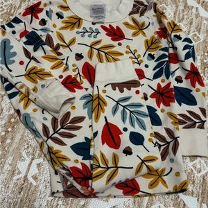 Hanna Andersson Cream Sweater with Leaf and Berry Design